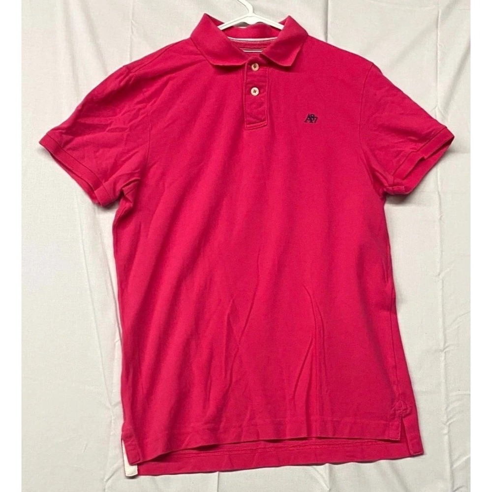 Aeropostale Polo Shirt Womens Large Red Cotton Short Sleeve Tennis Golf Sports
